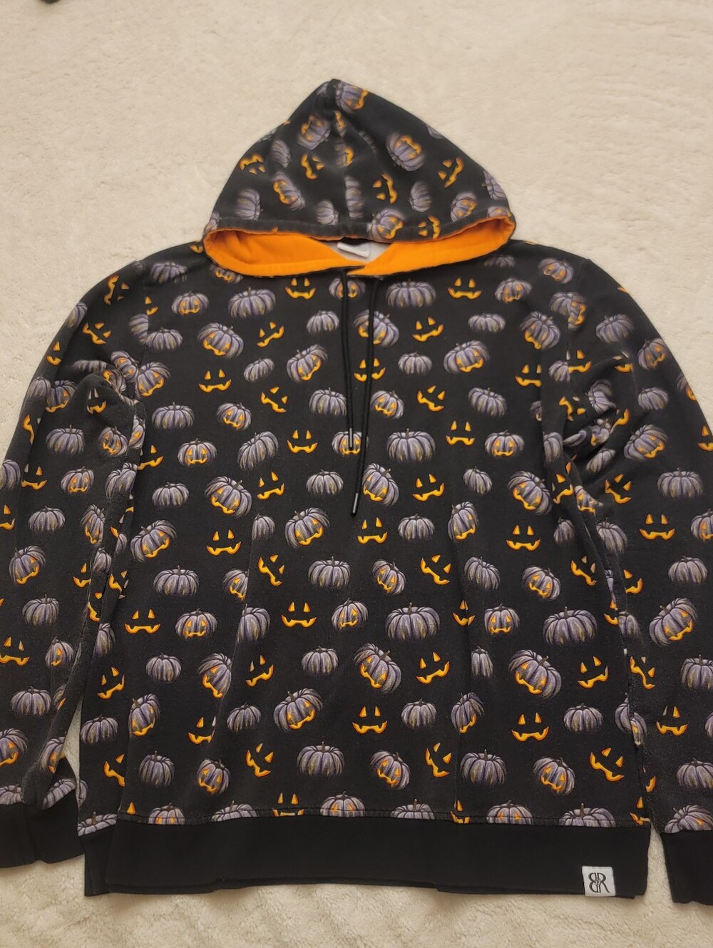 Bums & Roses "Creeping It Real" Bamboo Hooded Halloween Sweatshirt